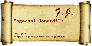 Fogarasi Jonatán névjegykártya